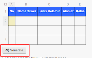 Menyisipkan Tabel Kedalam Postingan Blog (Blogger)