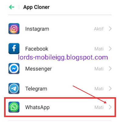 Cara mengaktifkan fitur Aplikasi Ganda (App Cloner)