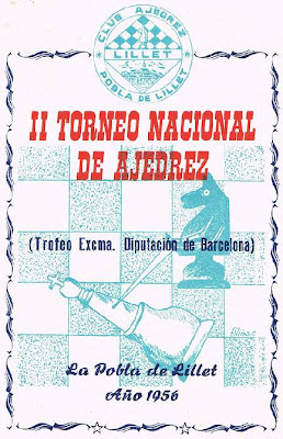 Cartel modificado del II Torneo Nacional de Ajedrez de La Pobla de Lillet