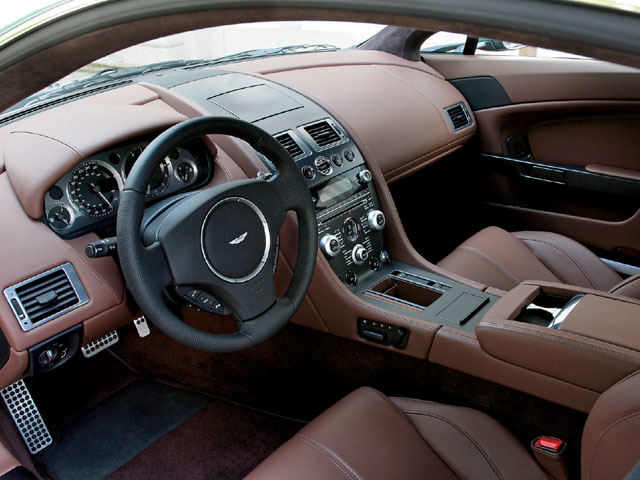 Interior of D'Banj Aston Martin Vantage car