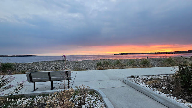 Beautiful sunset sky in Birch Bay, Washington