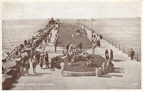 Postcard showing Harbour Gardens, Morecambe G.5021 by Allen & Sons, Blackpool 21A. Postally used on 19 August 1937