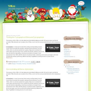 XMas Crowd blogger template. blogger template converted from wordpress theme. blogspot template from wordpress theme