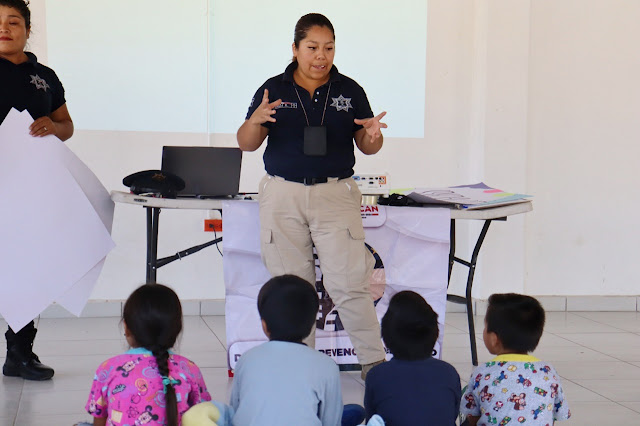 Seguridad Pública de Ocoyucan imparte el curso “jugando y aprendiendo”