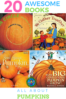 If you are teaching a pumpkin unit this fall and are looking for some awesome books about pumpkins to go along with your unit then check out this list of 20 great pumpkin books! #Autumn #Fall #pumpkinunit #seasons #booksforkids #eachers #pumpkins