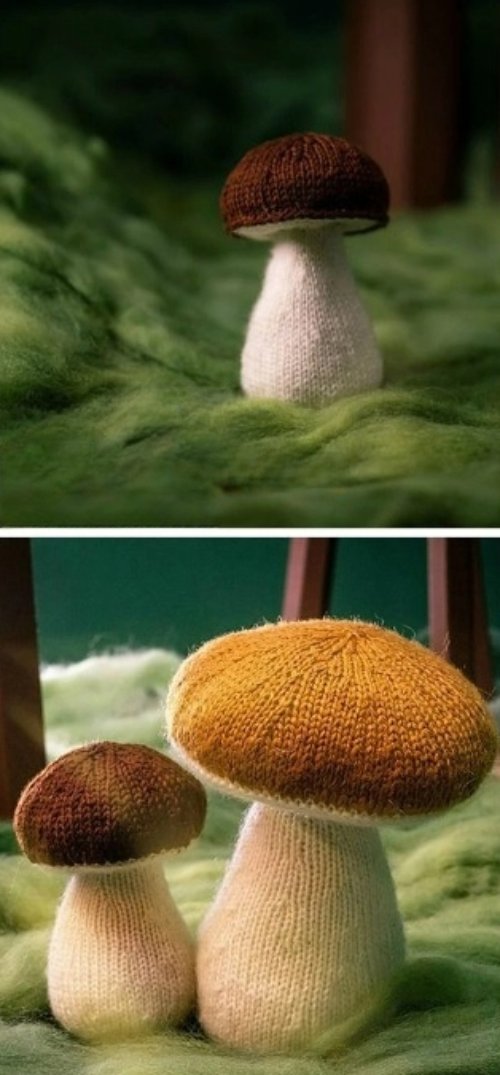Porcini - Knitted Mushroom Pattern