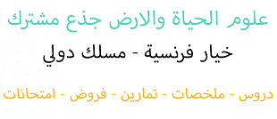 تحميل دروس مادة العلوم والحياة والأرض جذع مشترك علمي خيار فرنسي: عناوين عامة:  مكتبة العلوم والحياة والأرض: تحميل جميع دروس الجذع المشترك العلمي خيار فرنسي الطريق المختصر للنجاح: دروس العلوم والحياة والأرض للجذع المشترك العلمي خيار فرنسي كن مُتميزًا: تحميل دروس مُراجعة شاملة في العلوم والحياة والأرض للجذع المشترك العلمي خيار فرنسي وداعًا للقلق: دروس مُبسّطة في العلوم والحياة والأرض للجذع المشترك العلمي خيار فرنسي عناو