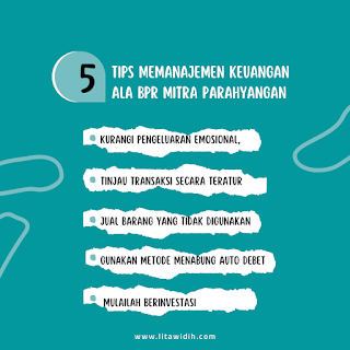 tips memanajemen keuangan ala  PT BPR Mitra Parahyangan