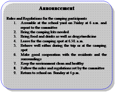 Contoh Announcement Untuk Lomba - Contoh U