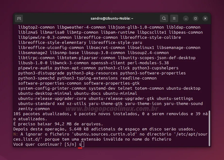 Atualizando o Ubuntu 24.04 LTS (Noble Numbat) pelo terminal