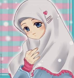 Gambar kartun muslimah sedih gratis