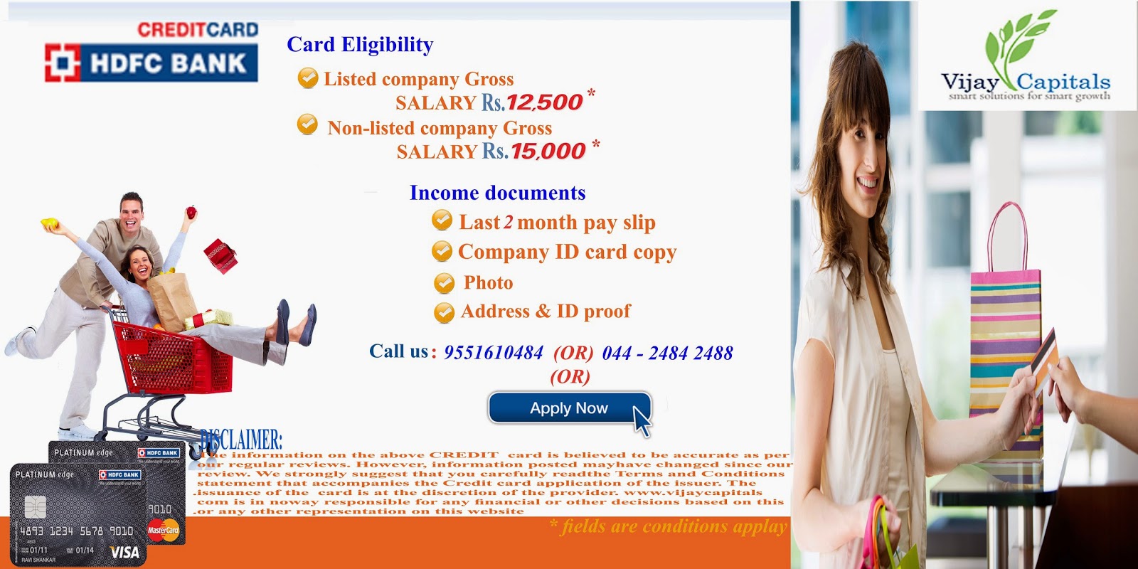  Credit Card Eligibility in Chennai