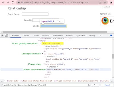 ancestor axes for xpath in selenium