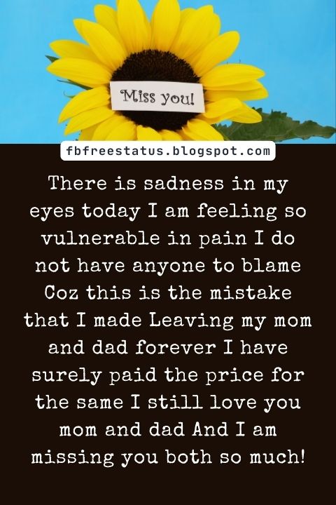 Missing You Messages for Parents