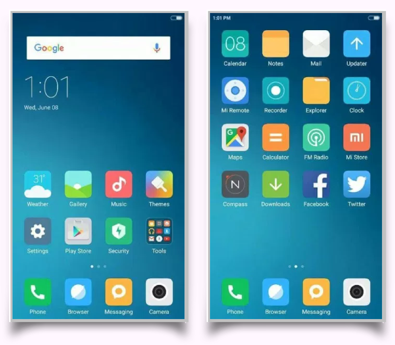 Tampilan Custom Rom Miui 8 Multirom Andromax A