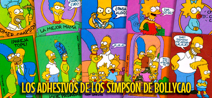 Los adhesivos de Los Simpson de Bollycao (Panrico, 1991)