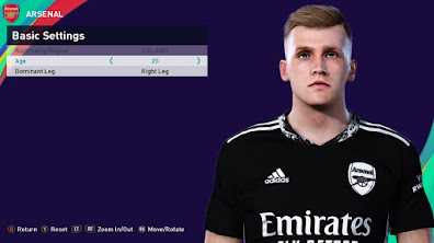 PES 2021 Faces Rúnar Alex Rúnarsson by Rachmad ABs