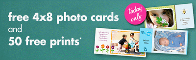 Snapfish free 4x8 photo cards