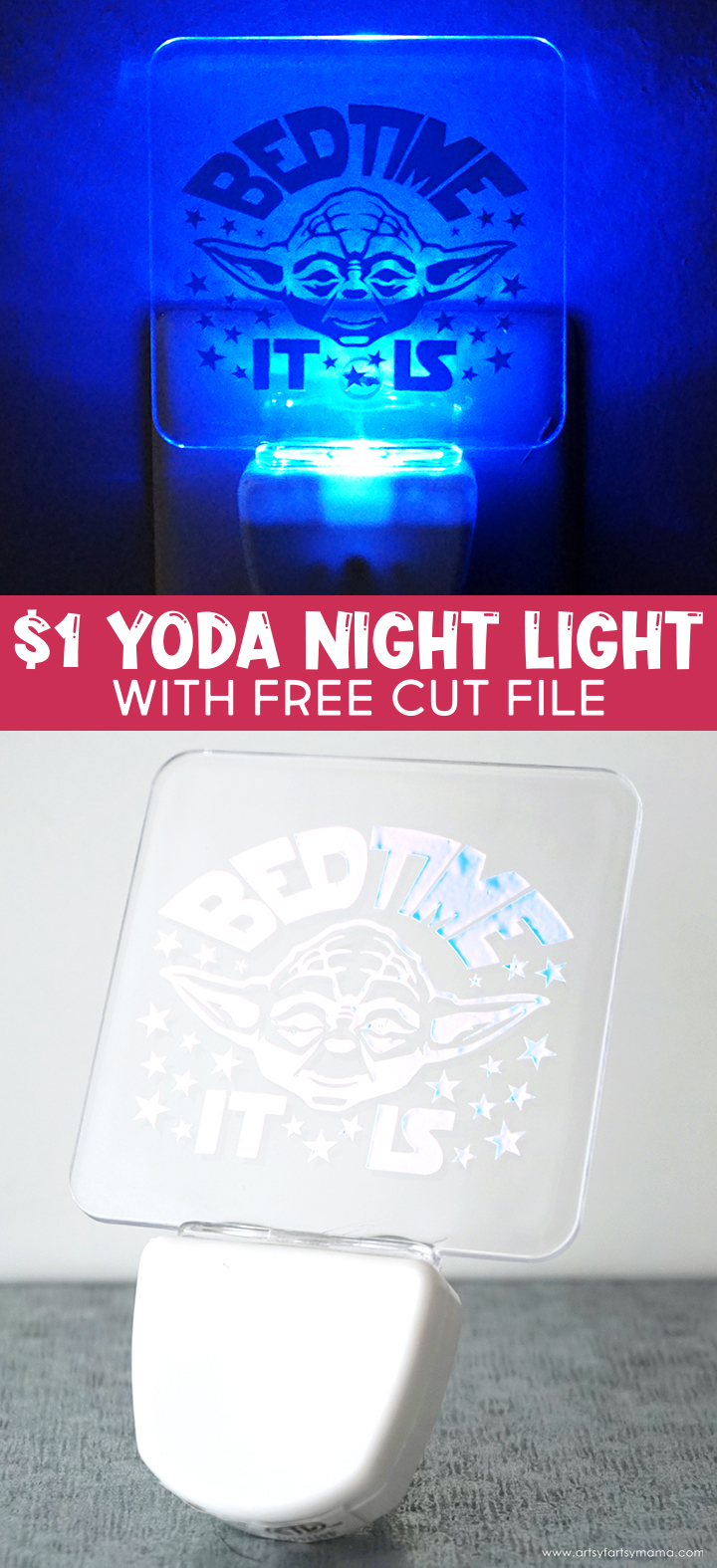 $1 Yoda Night Light with Free Cut File