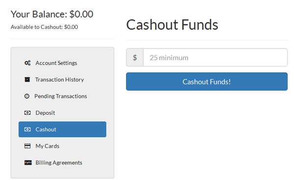 Cashout Funds with PublicityClerks