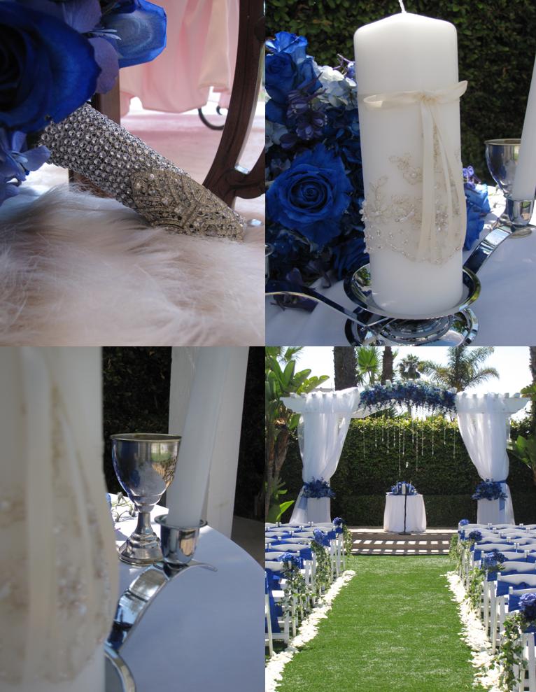 We used Tinted Blue Roses Cobalt Blue Delphinium Soft Blue Delphinium