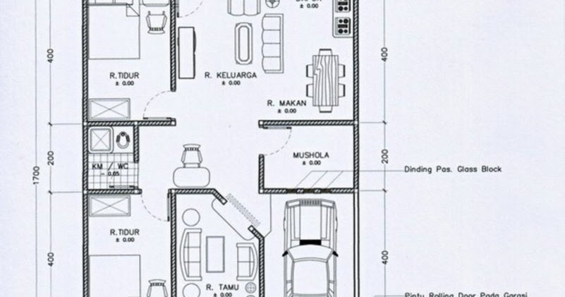 Denah Rumah  Minimalis  1 Lantai Ukuran  7x9  Desain Rumah  