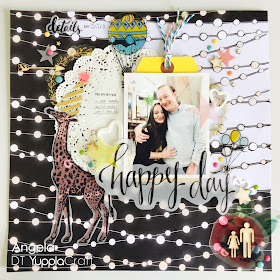 Happy Day Bro Scrapbook Layout by Angela Tombari for Yuppla Craft DT