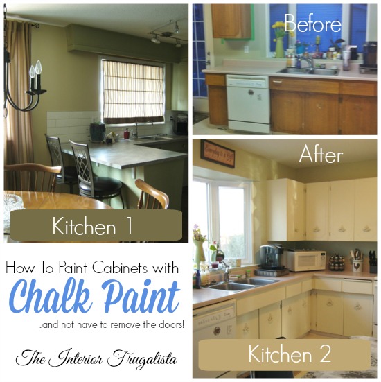 How To Paint Kitchen Cabinets With Chalk Paint Interior Frugalista