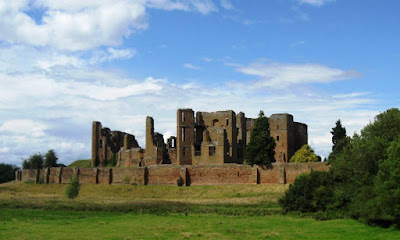 Castle ruins in the distance