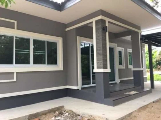 desain rumah dengan kombinasi warna cat abu abu