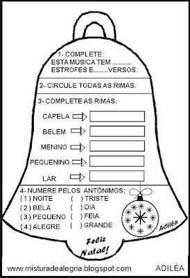 Atividades com música na educação infantil,natal