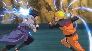 Wallpaper keren Naruto vs Sasuke beradu cakra