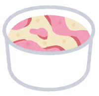 カップのアイスクリームのイラスト（ミックス）