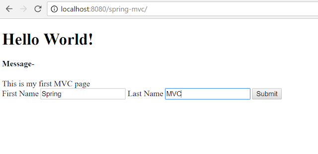 Spring MVC application view