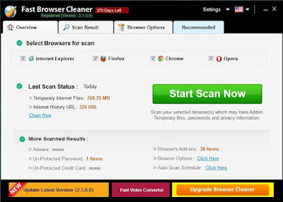 Fast Browser Cleaner with License Serial Key