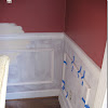 Chair Rail And Picture Frame Molding : How to put up a chair rail and premade moulding panels ... : We did the basic chair rail molding at 36″ from the floor and decided on a 5″ spacer board for the big wall, so those are the measurements we went by.