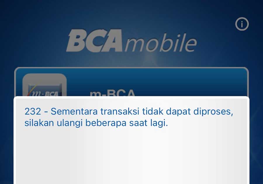 4 Solusi BCA Mobile Muncul 232 Transaksi Tidak Dapat Diproses