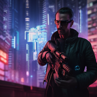 Cyberpunk gunfight