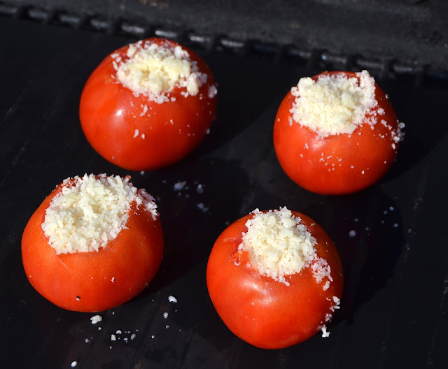 Parmesan Basil Grilled Tomatoes