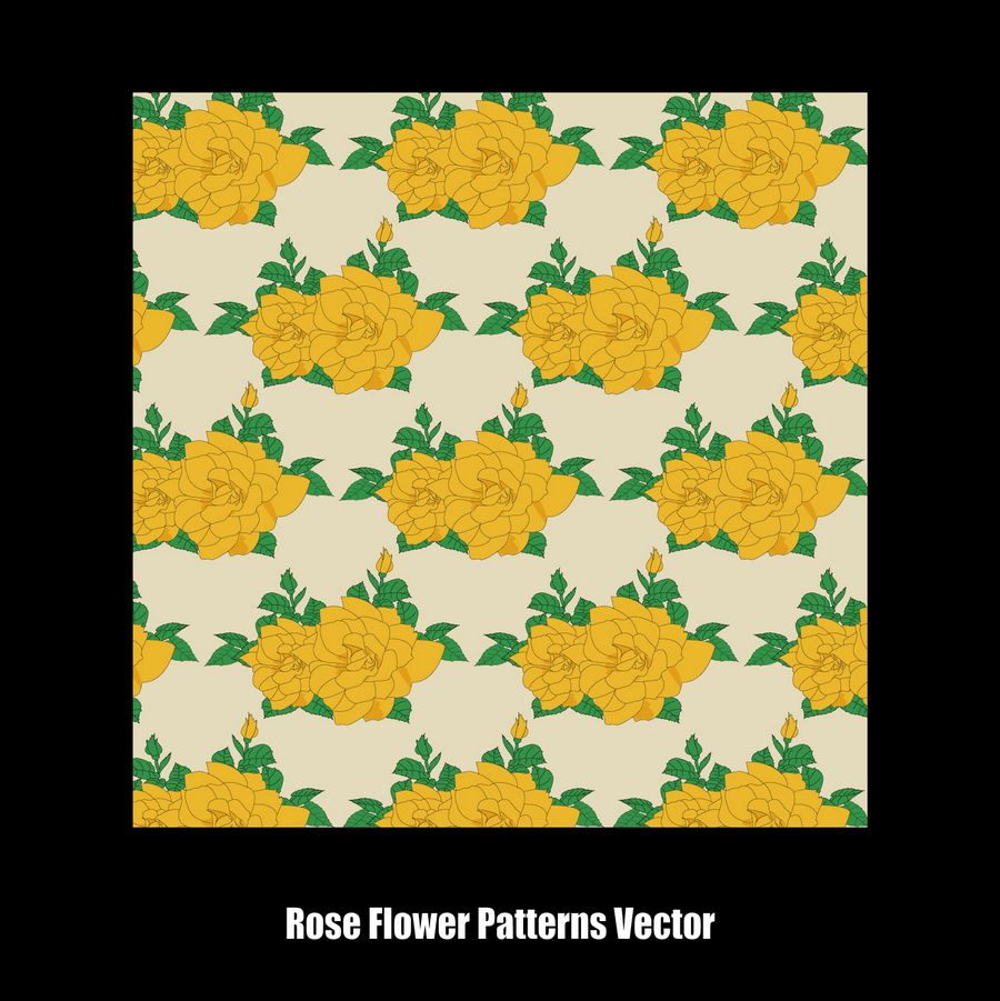 Rose Flower Patterns Vector