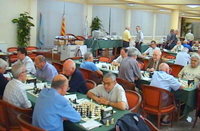 XX Campeonato de Catalunya de Ajedrez de Veteranos 2004, sala de juego