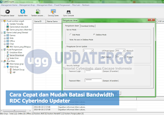 Cara Cepat dan Mudah Batasi Bandwidth Cyberindo Updater