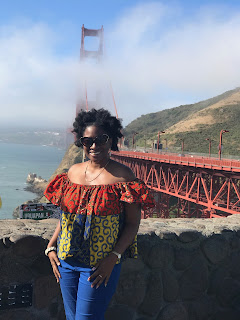 Jenee Darden at the Golden Gate Bridge