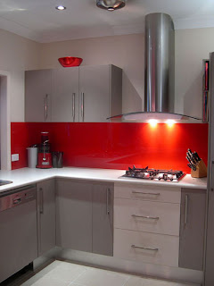 Red Kitchen Splashback