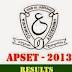 APSET 2013 Results