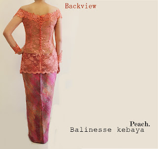 INADE DESIGN: Peach Balinese Kebaya