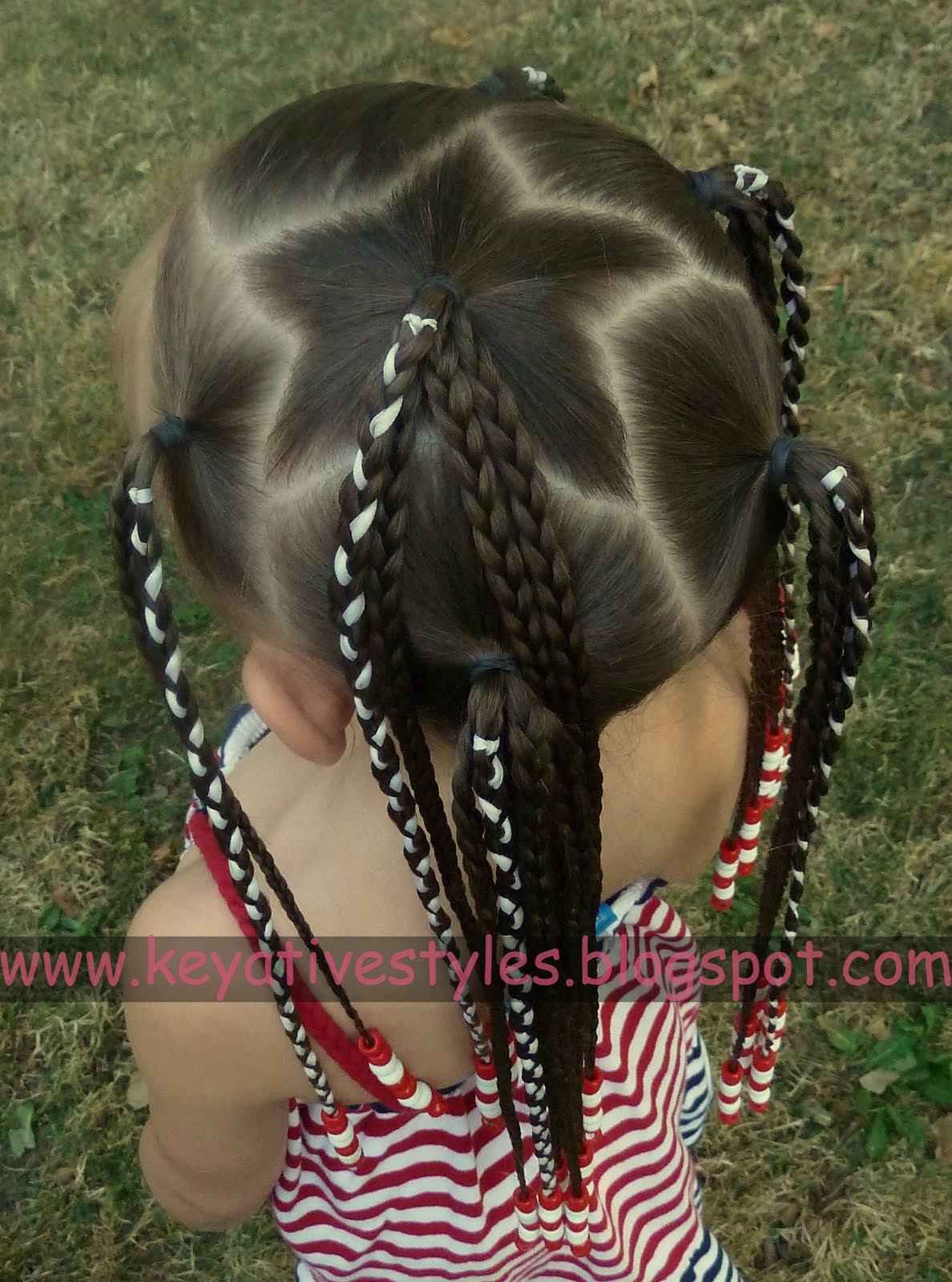 Hair And Fashion 9 11 REMEMBRANCE STAR PART RIBBON BRAIDS WITH