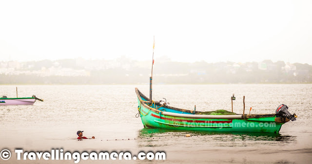 We were driving down from Aguada Fort, a very popular tourist spot in Goa, when VJ noticed what appeared to be a sandy beach, lined with gorgeous palm trees, at a distance. We stopped our car and VJ inquired about the name of the beach. We were told that it was called 