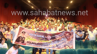 Polres Pinrang dan Bhayangkari Cabang Pinrang Gelar Nobar Film Pohon Terkenal