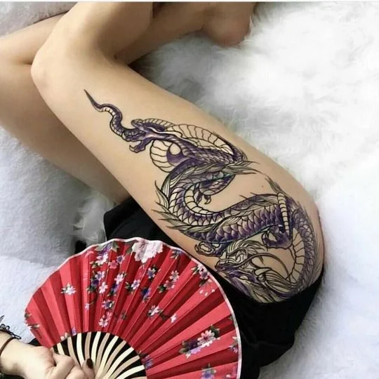Dragon Tattoos For Women, H*ot Dragon Tattoos For Girls Pop Tattoo Tattoos Dragon Thigh